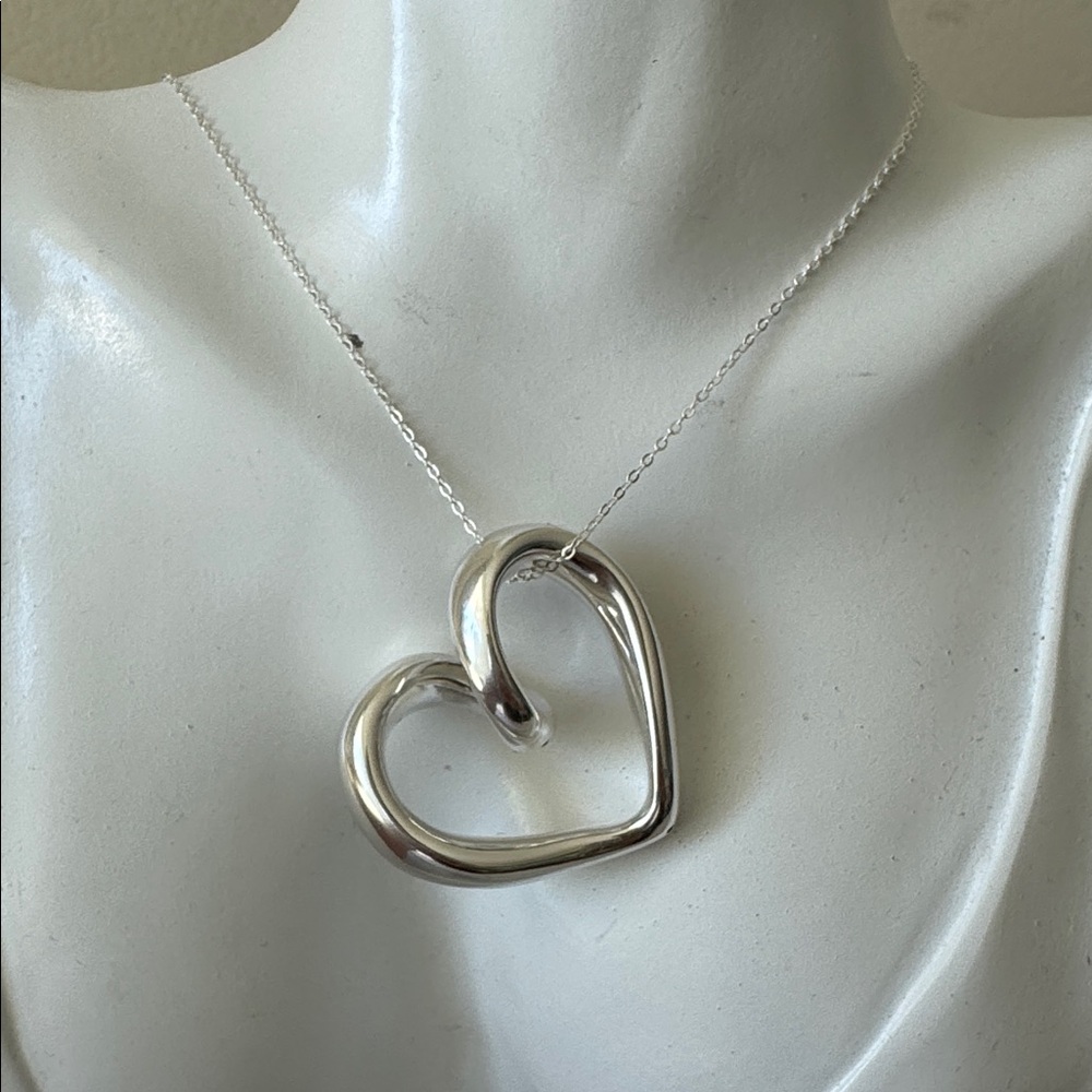925 Sterling Silver Statement Electroform Heart N… - image 3